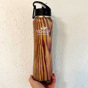 VibesUP Liquid Nature Water Bottle Wood Crystal Bottom